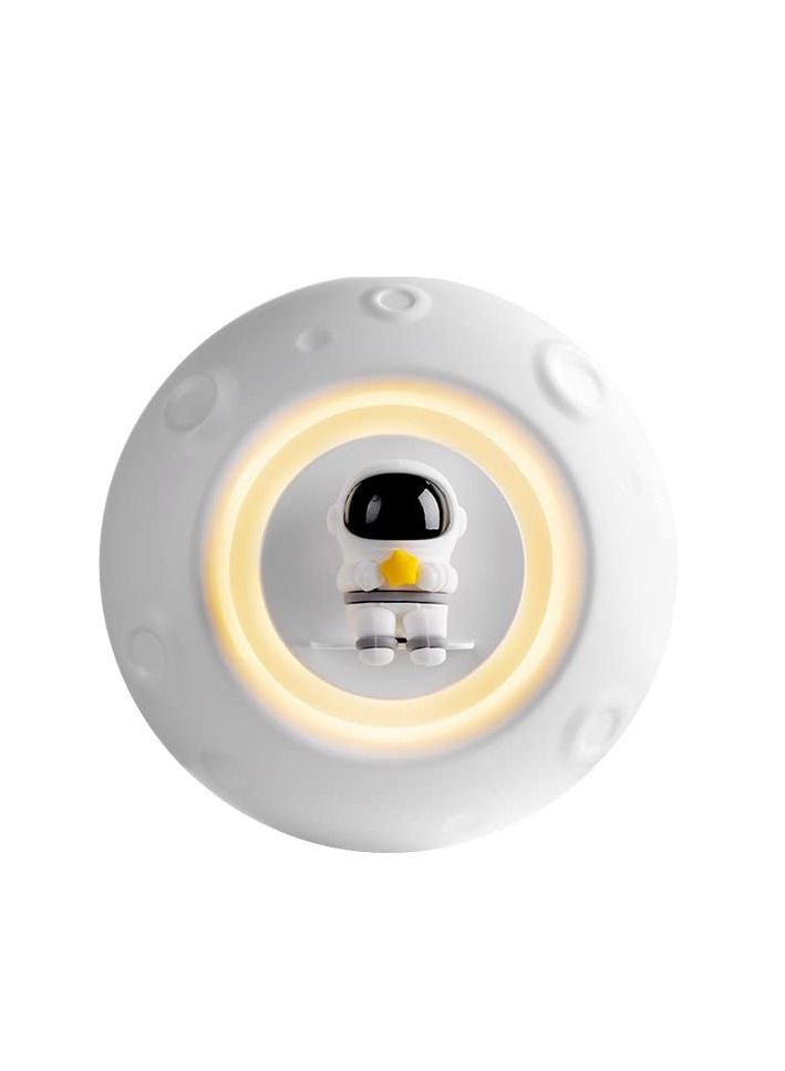 Cool Baby Space Capsule Astronaut Automatic Perfume Machine Home Bedroom Toilet Quiet Deodorization Purifying Air Aromatherapy Machine 4 Bottles of Fruit Essential Oil White - Image 1