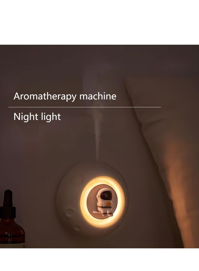 Cool Baby Space Capsule Astronaut Automatic Perfume Machine Home Bedroom Toilet Quiet Deodorization Purifying Air Aromatherapy Machine 4 Bottles of Fruit Essential Oil White - Image 2