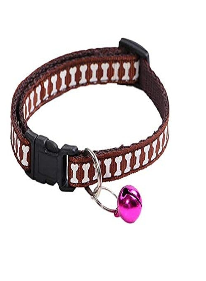 Pet Guard Cat Cute Bone Print Dog Puppy Cat Kitten Pet Collar Adjustable Necklace with Bell, Cat Accessories ( Set of 2) Mix Color - Image 5