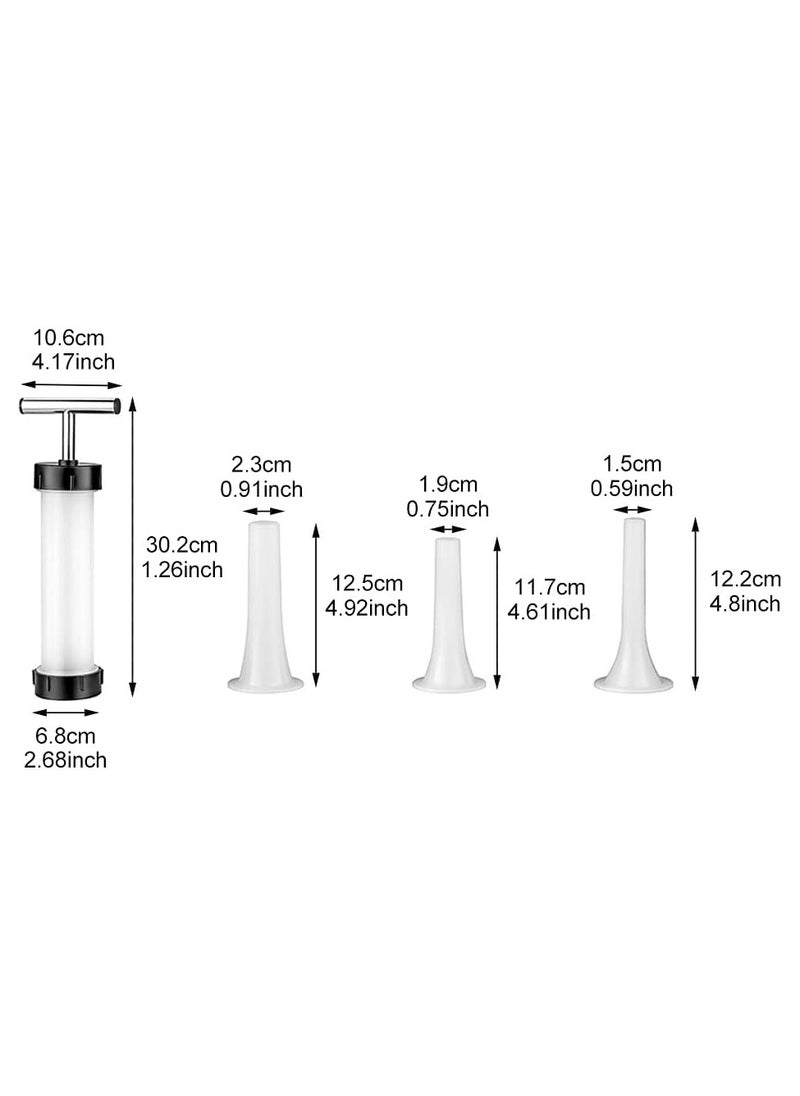 Generic - Manual Sausage Maker Machine with 3 Different Size Filling Nozzles, Food Grade Meat Stuffing Machine for Home Use - Image 1