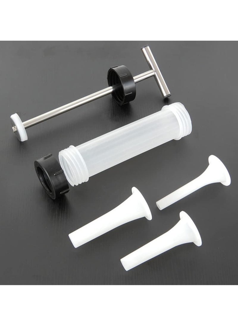 Generic - Manual Sausage Maker Machine with 3 Different Size Filling Nozzles, Food Grade Meat Stuffing Machine for Home Use - Image 1