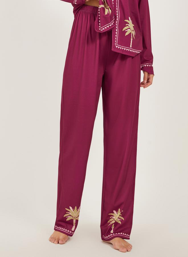 Styli Palm Placement Printed Shirt and Pyjama Pants Set  - Image 5