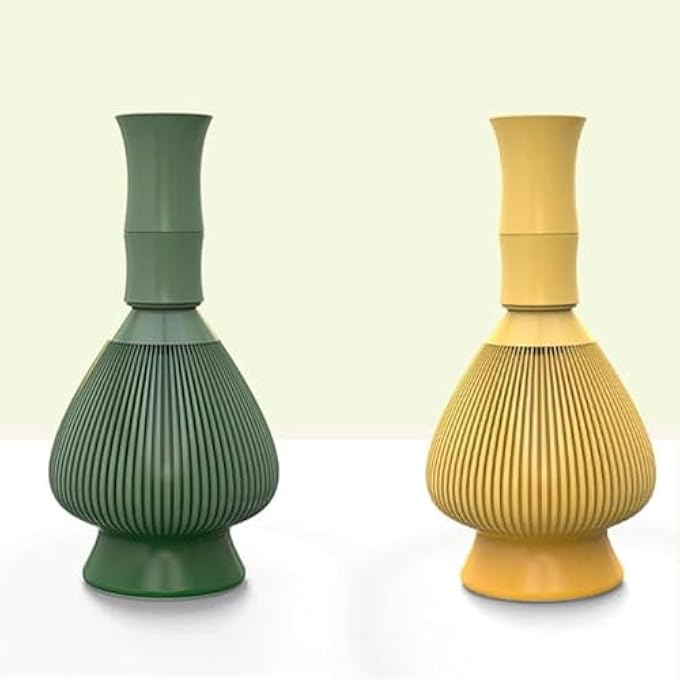 Lonimia 2 Pcs Matcha WhiskPlastic Resin Tea WhiskMatcha BrushMatcha ToolsYellow And Green - Image 3
