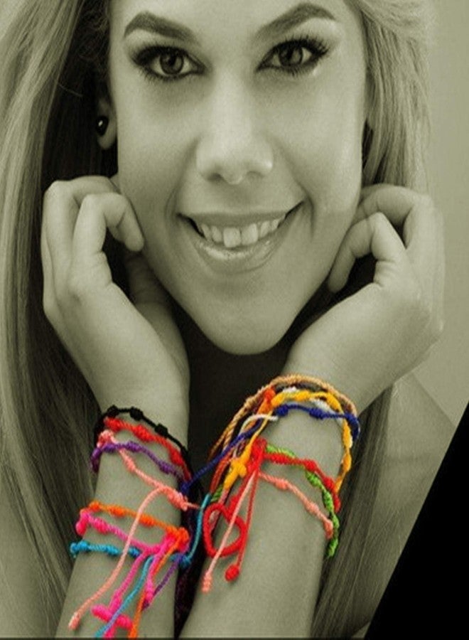 YouU Set of 5 Handmade Rosary Cross Bracelets Adjustable Pulseras Decenarios (Red) - Image 4