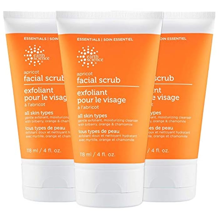 EARTH SCIENCE - Apricot Gentle Exfoliating Facial Scrub for All Skin Types (3 pk, 4 oz.) - Image 1