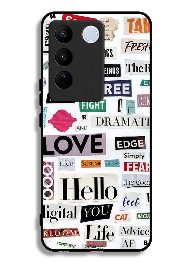 Tolwak Vivo V27e Protective Case Cover Short Quotes Stickers - Image 1