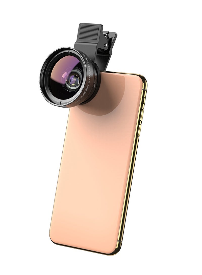 Phone Camera Lens, 0.45X Super Wide Angle Lens, 12.5X Macro Lens, Clip-On 2 in 1 Professional for Lens Kit for iPhone Samsung and Most of Android Smartphone - Image 4