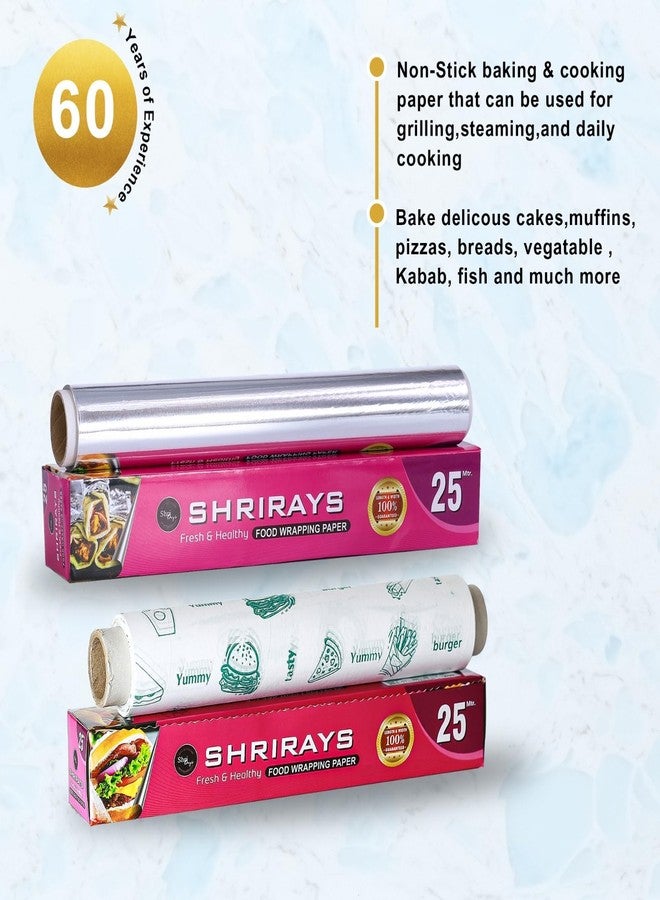 SHRIRAYS 2 Pcs Combo Pack of Butter Paper 25 Meters | Food Wrapping Paper | Parchment Paper | Roti Wrap | Perfect for Baking, Cooking, Packing and Serving Foods - Image 5