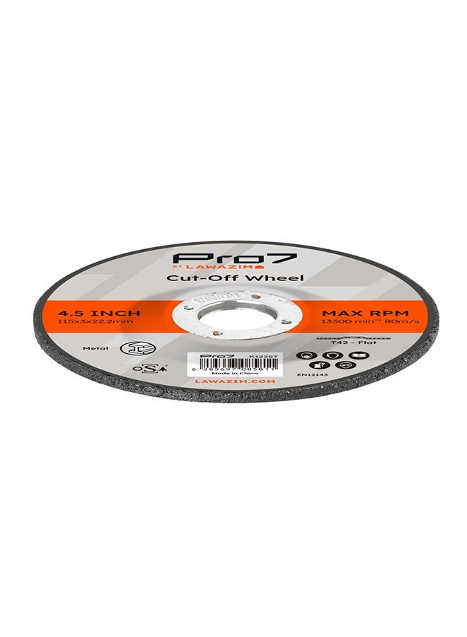LAWAZIM Pro7 Cutting Disc for Metal - 5 Piece 4.5inch (115x3mm) - Heavy Duty Cut Off Cutting Wheel Set with 7/8" Arbor -Ideal for Metal, Inox, Pipes, Rods, Profiles, and Precision Cutting - Image 5