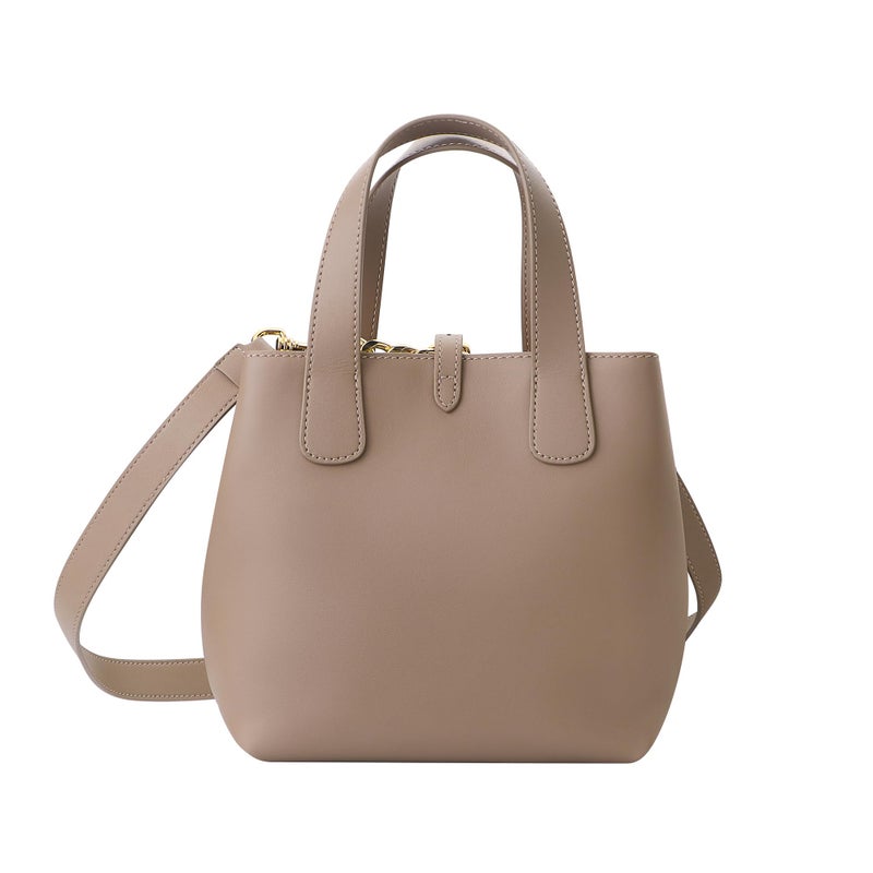 Royal Bagger Women's Genuine Cow Leather Bucket Bag, Elegant Crossbody Shoulder Purse, Tote & Basket Handbag with Strap 3262 (Brown) - Image 4