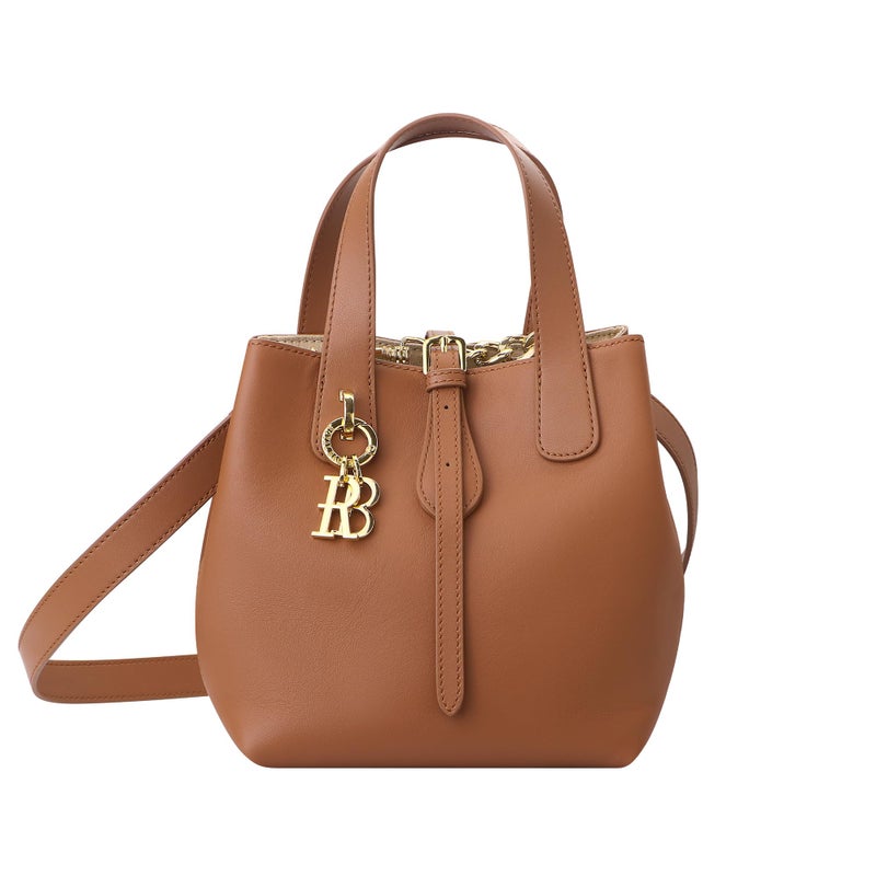 Royal Bagger Women's Genuine Cow Leather Bucket Bag, Elegant Crossbody Shoulder Purse, Tote & Basket Handbag with Strap 3262 (Brown) - Image 1