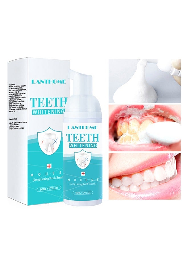 Lanthome White Foam Teeth Whitening Mousse ，Stain Remover, Teeth Whitening Booster (50ml) - Image 1