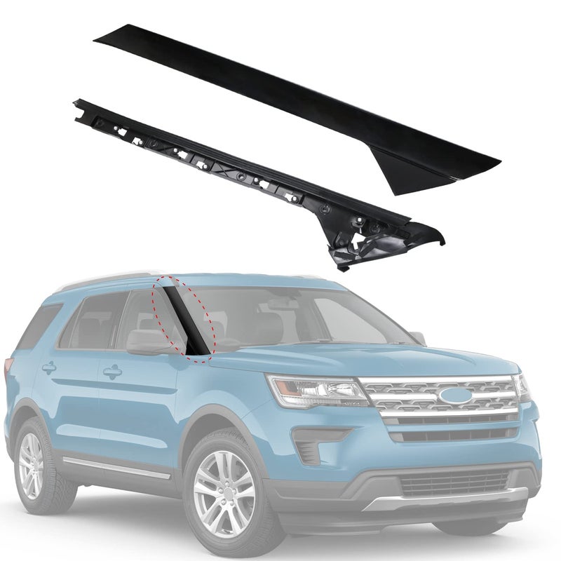 CARMOCAR APillar Windshield Molding Front Right Trim Outer Inner Replacement for Ford Explorer 4 Door Utility 20112019 926451 BB5Z7803136AA BB5Z7803136AB BB5Z7803136BA Passenger Side