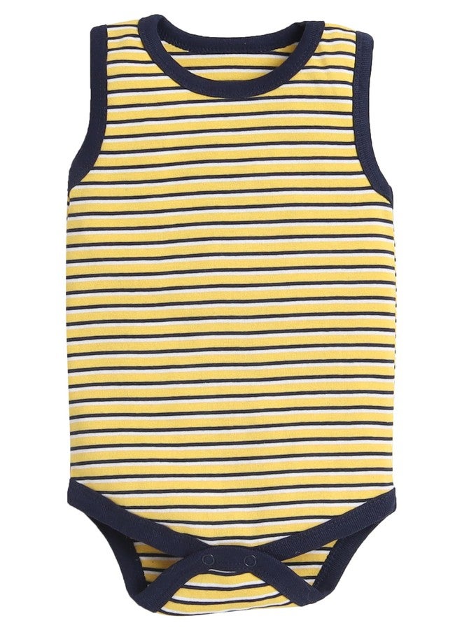 EIO طقم ملابس أطفال حديثي الولادة من إي أو، مناسب للأولاد والبنات (9-12 شهرًا، عبوة مخططة من 5 قطع) - Image 5