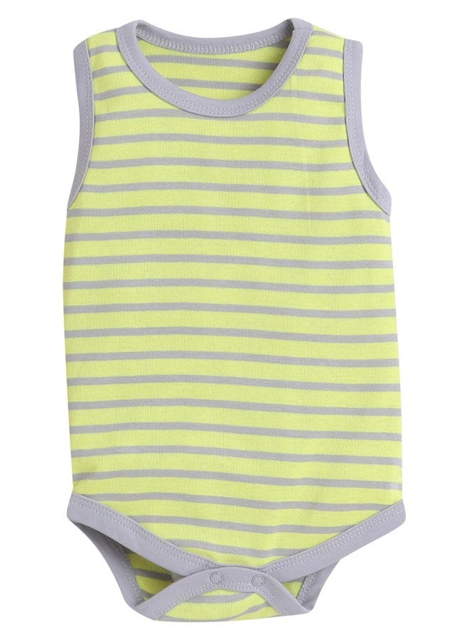 EIO طقم ملابس أطفال حديثي الولادة من إي أو، مناسب للأولاد والبنات (9-12 شهرًا، عبوة مخططة من 5 قطع) - Image 2