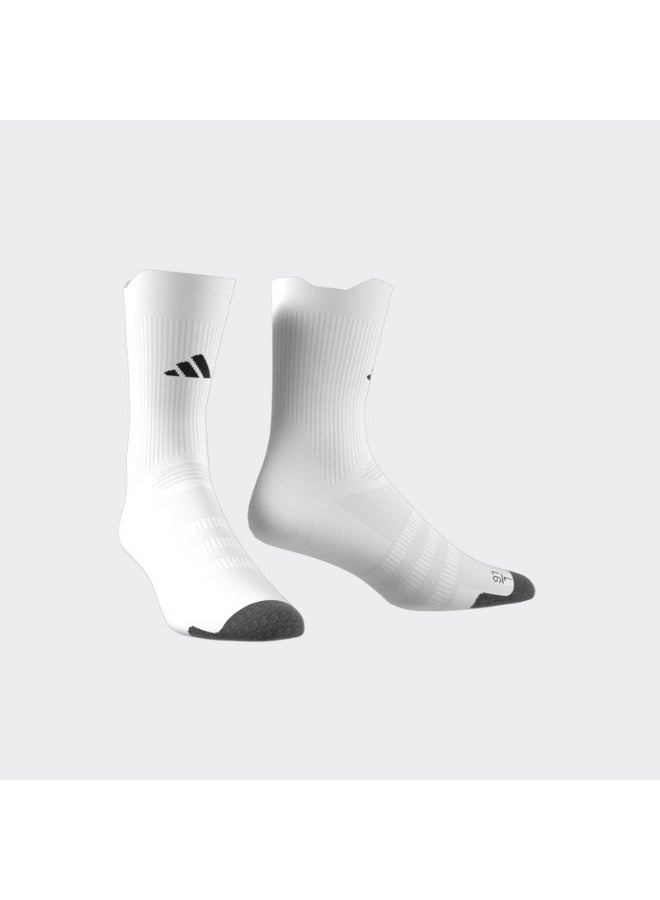 Adidas جوارب كوش لكرة القدم      أبيض/أسود - Image 4