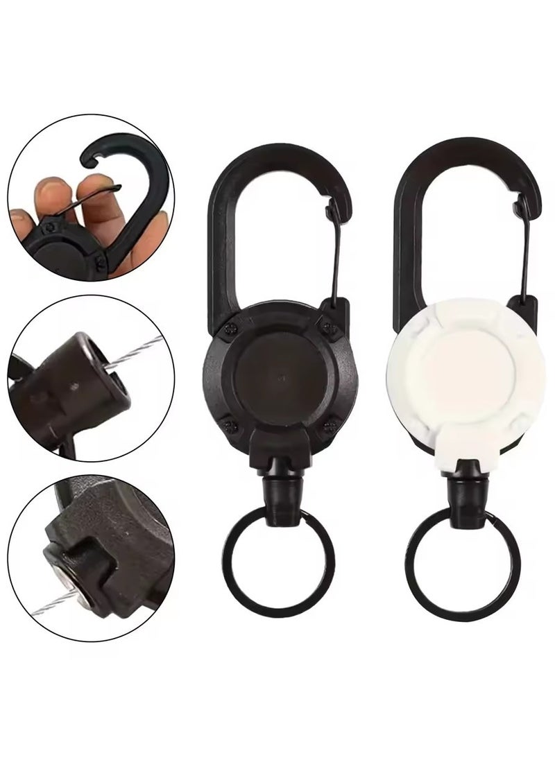 Goolsky 1Pcs Anti-theft Metal Easy-to-pull Buckle Rope Elastic Keychain Sporty Retractable Key Ring Anti Lost Yoyo Ski Pass ID Card  - Image 5
