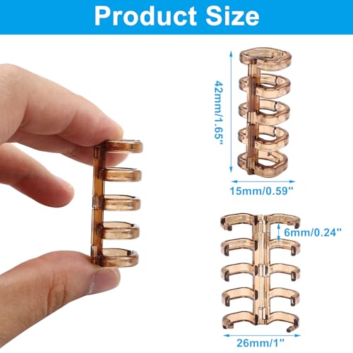 Moicstiy 24 Pcs 5 Ring Loose Leaf Binders Book Rings, Multicolored Plastic Binding Spines Combs Snap Split Binder Rings with 15mm Diameter for Notebook, Diary - Image 3
