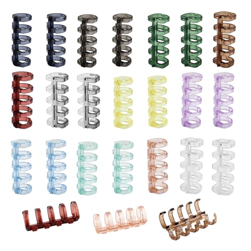 Moicstiy 24 Pcs 5 Ring Loose Leaf Binders Book Rings, Multicolored Plastic Binding Spines Combs Snap Split Binder Rings with 15mm Diameter for Notebook, Diary - Image 1