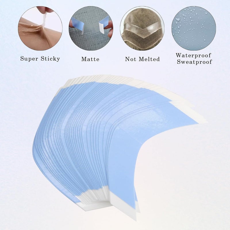 Wig Tape Strips 36 Pieces Double Sided Bonding Clear Adhesive Tape for Lace Wig Toupee Hairpiece(A Contour) - Image 5