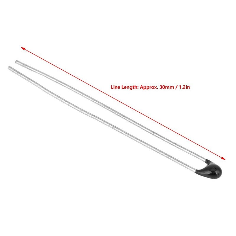 Thermistor 10K 3435K 30mm Wire Cable Temperature Sensor NTC Probe For 3D Printer HVAC Aquarium Automotive Engine Circuit Control Black - Image 3
