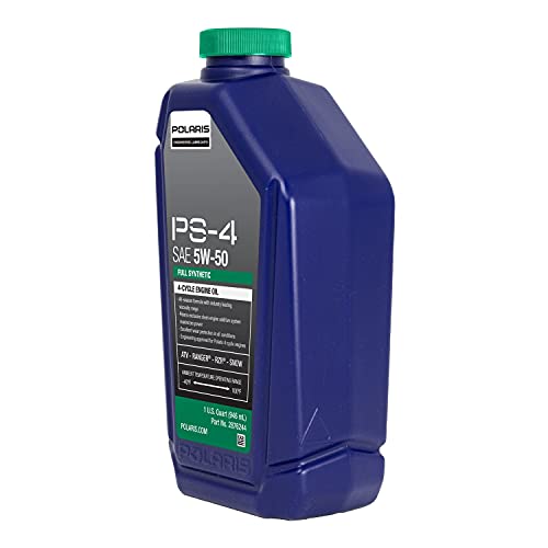 Polaris PS4 All-Season 4 Cycle 5W50 Full Synthetic Motor Oil for Specific RANGER, GENERAL, RZR, Sportsman, Scrambler Models With 4 Stroke Engine, PS-4 Oil for UTV SxS ATV, 1 Quart, Qty 1-2876244 - Image 2