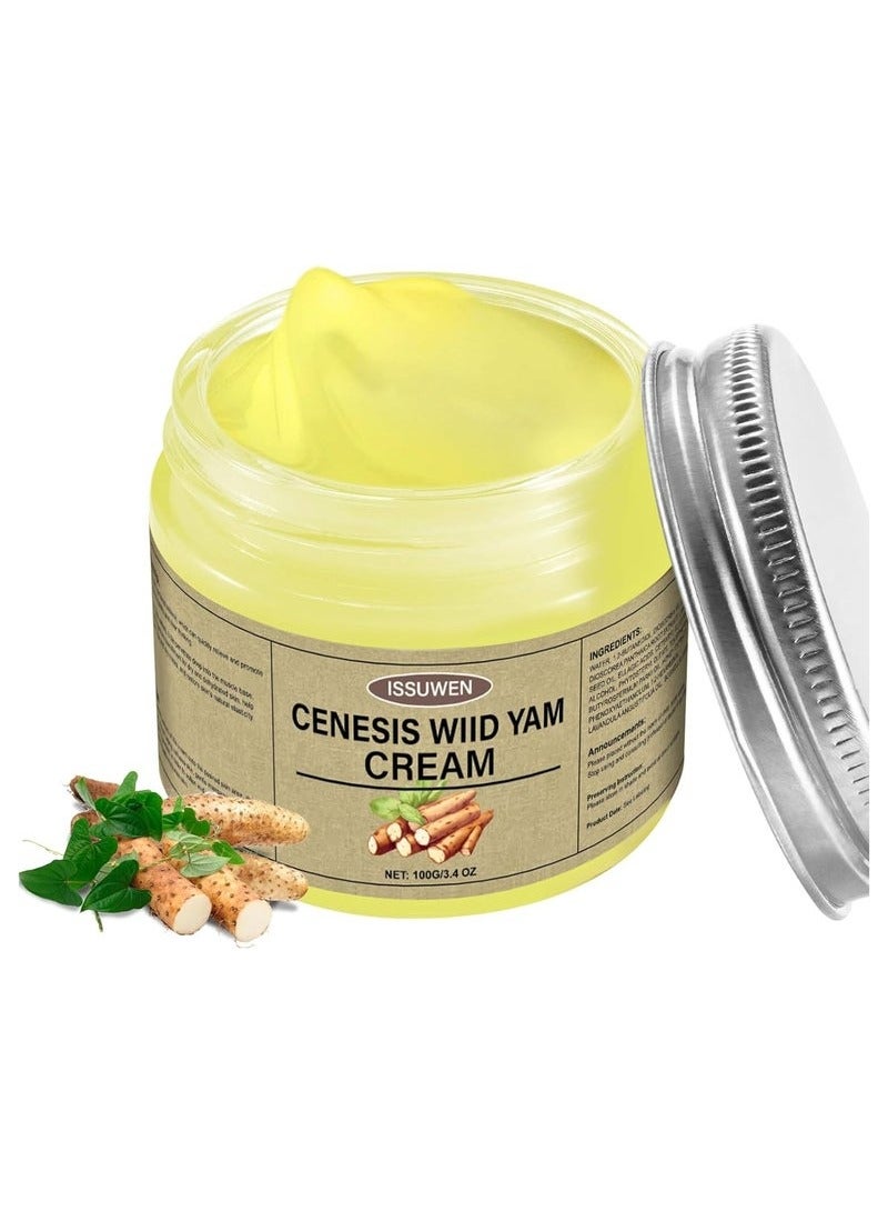 ISSUWEN Wild Yam Cream for Hormone Balance, Body Butter for Women, Body Moisturizer for Dry Skin, Travel Size Organic Wild Yam Cream, PMS & Menopause Relief for All Skin Types with Natural Ingredients - Image 1