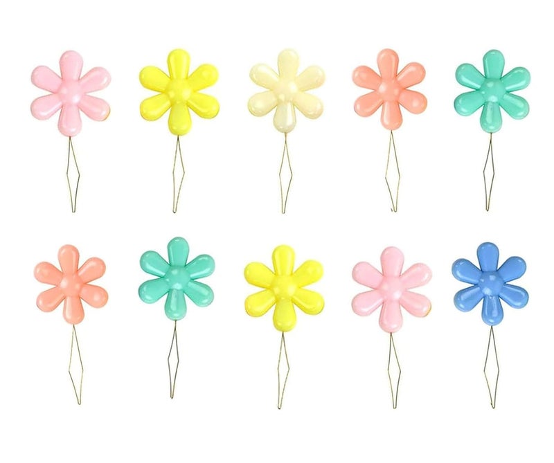 GEMSY Handy Flower Needle Threader Tool Pack of 10 | Automatic Thread Inserter Tool for Hand and Machine Sewing | Threader Pen, Needle Thread Inserter, Hoop, Leaf Simple | Embroidery Kit Set - Image 1