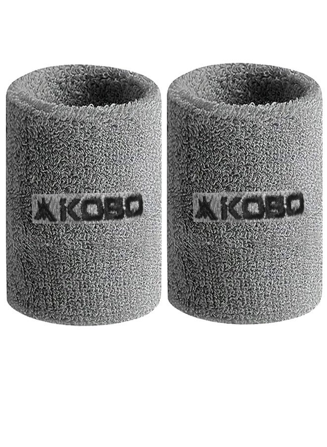 Kobo Sweat Band Cotton Wrist Band Wrist Support for Gym, Exercise, Running, Badminton, Basketball for Sweat Absorbing Cotton (Imported) - Image 2