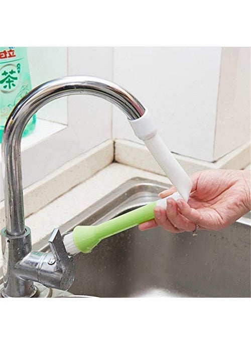 Yugefom Yugefom Plastic Flexible Water Faucet Pipe Brush Dish Vegetables Fruit Brushes 360 Degree Rotary Washing BrushFaucetFilter for Washing Vegetables Cleaning Utensils  - Image 2