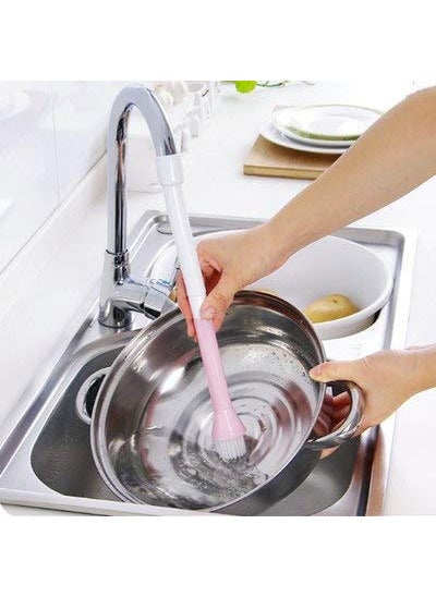 Yugefom Yugefom Plastic Flexible Water Faucet Pipe Brush Dish Vegetables Fruit Brushes 360 Degree Rotary Washing BrushFaucetFilter for Washing Vegetables Cleaning Utensils  - Image 1