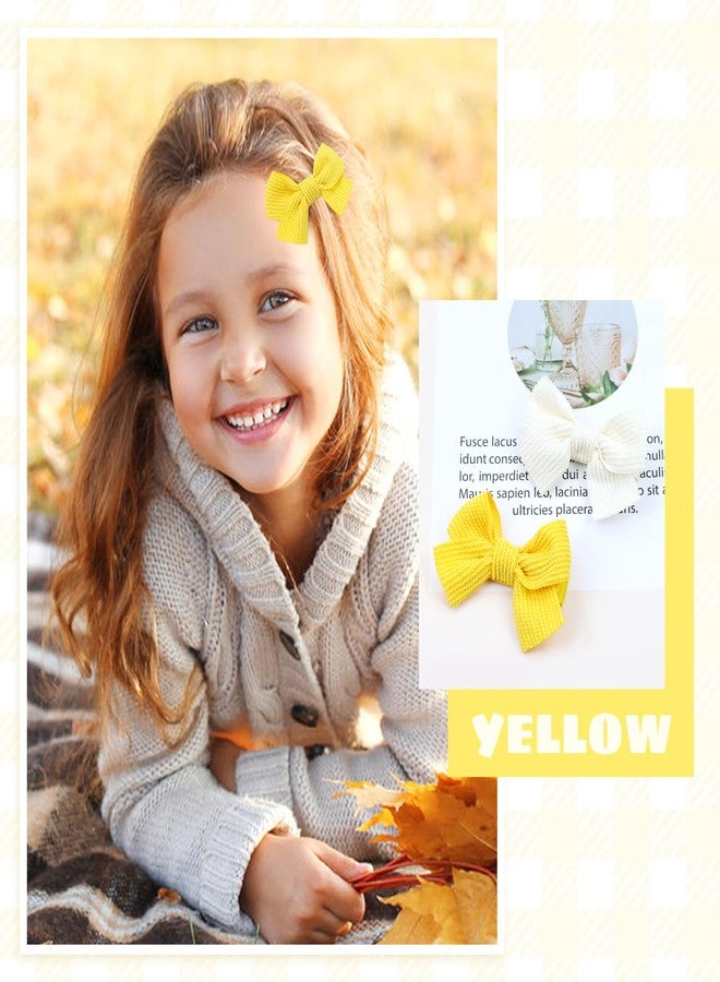 Dizila 40 Pieces / 20 Pairs Small Fully Lined Solid 2" Pigtail Hair Bow Clips Barrettes Accessories for Baby Girls Infants Toddlers - Image 4