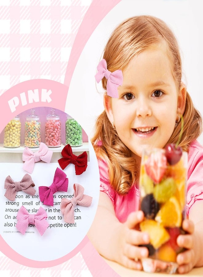 Dizila 40 Pieces / 20 Pairs Small Fully Lined Solid 2" Pigtail Hair Bow Clips Barrettes Accessories for Baby Girls Infants Toddlers - Image 5