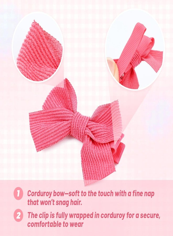 Dizila 40 Pieces / 20 Pairs Small Fully Lined Solid 2" Pigtail Hair Bow Clips Barrettes Accessories for Baby Girls Infants Toddlers - Image 3