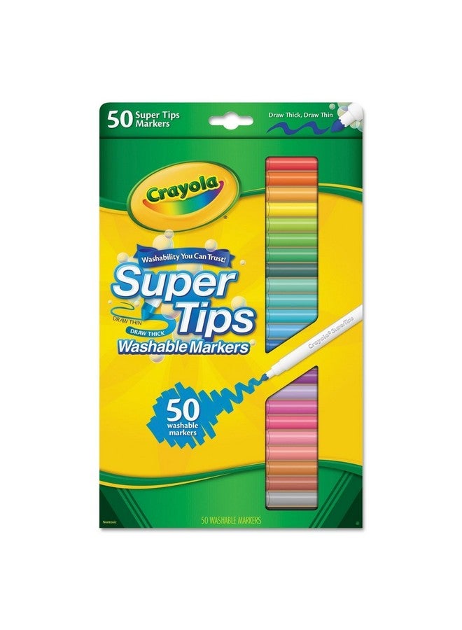 كرايولا أقلام تلوين كرايولا سوبر تيبس قابلة للغسل، 150 لونًا متنوعًا - Image 2
