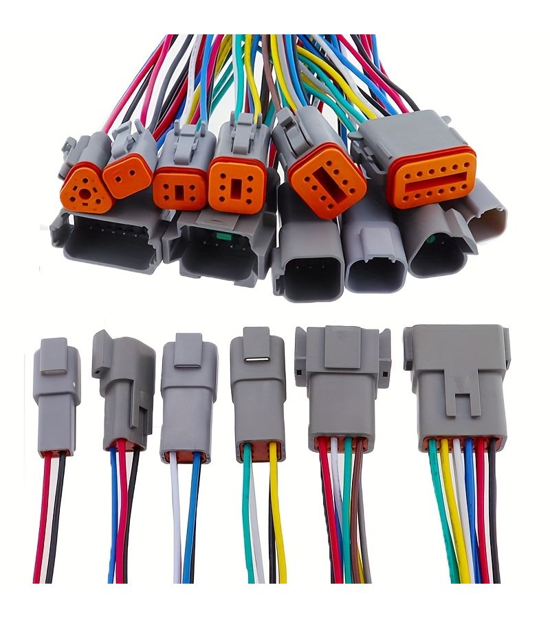 DT Connector Automotive Plug Male And Female 3P Wiring Harness Wire Block 2 3 4 6 8 10 12 Pin - Image 1