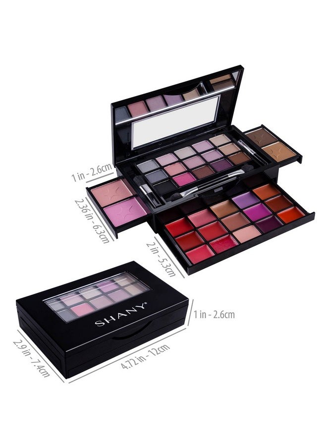 Shany Fierce & Flawless All In One Makeup Set Compact With Mirror 15 Eye Shadows 2 Bronzers 2 Blushes And 15 Lip/Eye Glosses Applicators Included  - Image 5