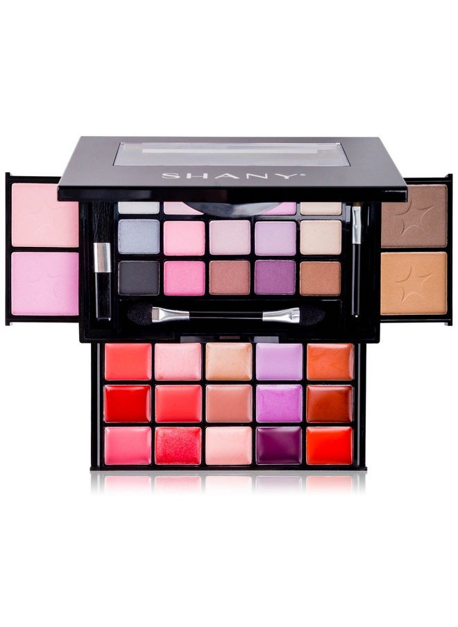 Shany Fierce & Flawless All In One Makeup Set Compact With Mirror 15 Eye Shadows 2 Bronzers 2 Blushes And 15 Lip/Eye Glosses Applicators Included  - Image 3