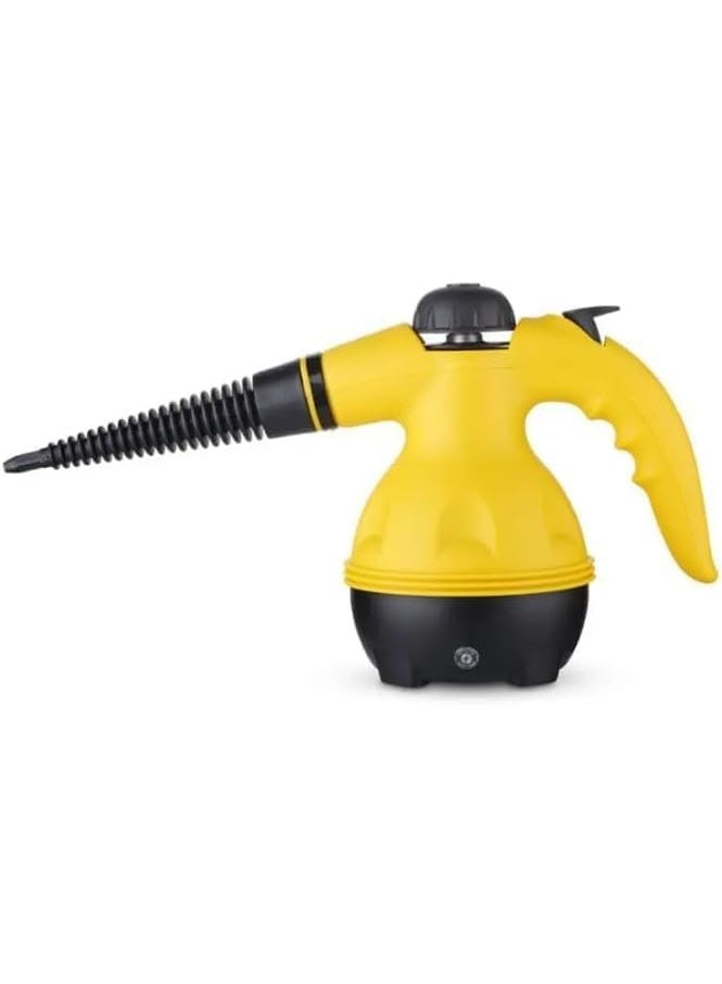 1000W Handheld Steam Cleaner with Safety Lock and Multiple Nozzles - High-Pressure Steam for Deep Cleaning and Stain Removal - Yellow * Black - Image 1