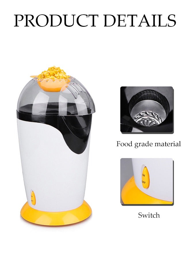 DUNISO Mini popcorn maker, electric children's DIY hot air popcorn machine, non stick inner pot, no need for oil and water, 1200W, suitable for family，coffee shops, restaurants and gatherings,32*14cm - Image 3