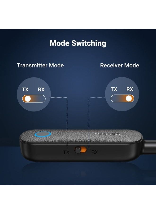 Ugreen - Bluetooth 5.0 Transmitter and Receiver 2 in 1 Wireless 3.5mm Bluetooth Adapter, Dual Devices Simultaneously, Aux Bluetooth Audio Car Adapter Compatible with TV Car Home Stereo System Headphones - Image 1