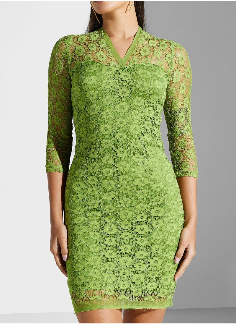 Golden Apple - Lace Detail Dress - Image 1