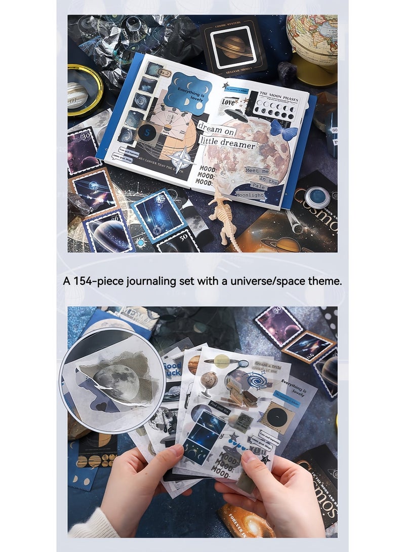 يلا جوي علبة كنوز المجرة للتدوين - ١٥٤ قطعة (دفتر + ملصقات + إكسسوارات) | رحلة إبداعية في عالم الأسرار - Image 5