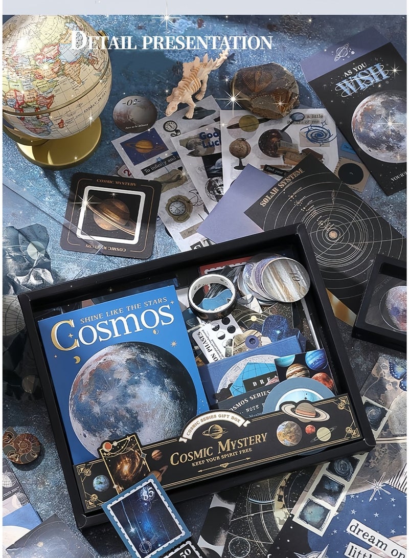 يلا جوي علبة كنوز المجرة للتدوين - ١٥٤ قطعة (دفتر + ملصقات + إكسسوارات) | رحلة إبداعية في عالم الأسرار - Image 3