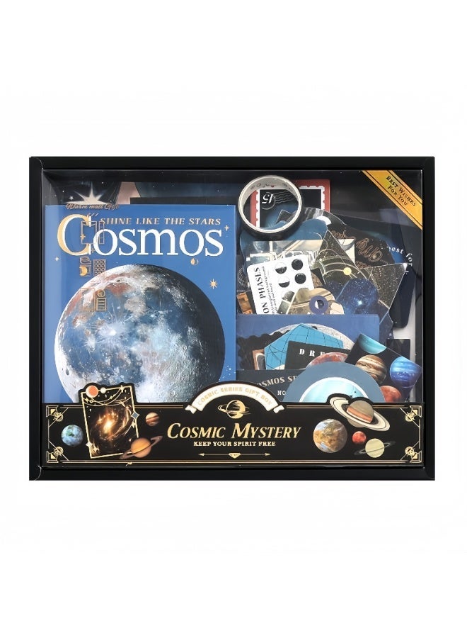 يلا جوي علبة كنوز المجرة للتدوين - ١٥٤ قطعة (دفتر + ملصقات + إكسسوارات) | رحلة إبداعية في عالم الأسرار - Image 1