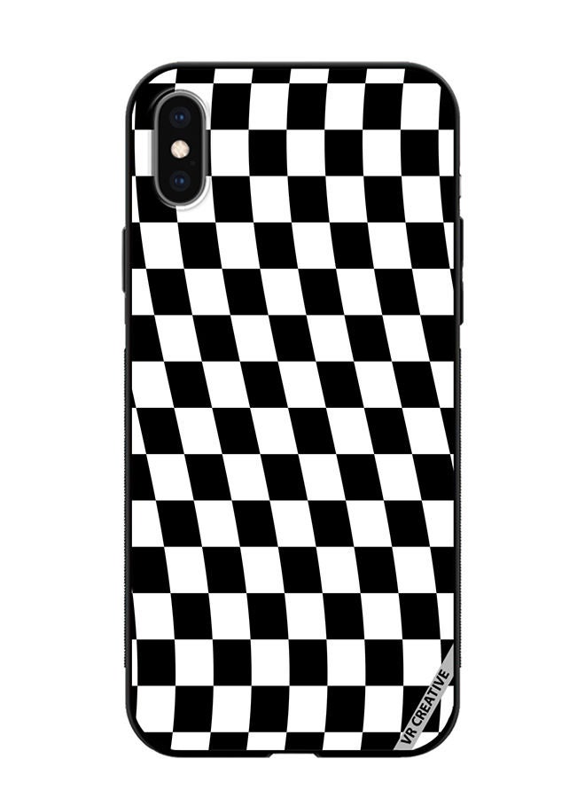 VR CREATIVE Protective Case Cover For Apple iPhone X/XS Checkered Design Multicolour - Image 1