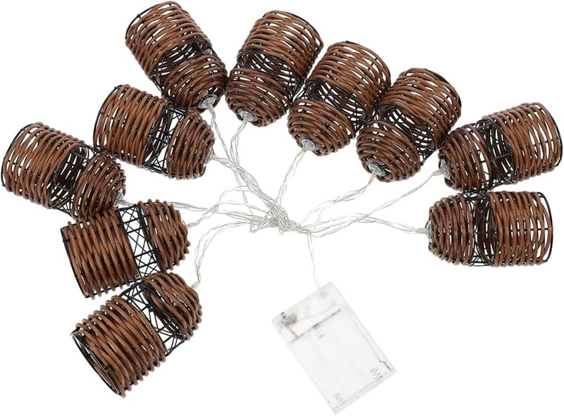 Warm LED String Lights Rattan Design For Bedroom Balcony Festival Ambiance - Image 2