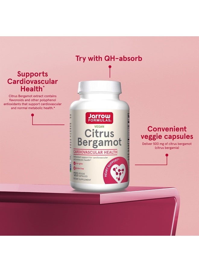 jarrow formulas Citrus Bergamot 500 mg - 120 Servings (Veggie Caps) - Antioxidant Support for Cardiovascular & Metabolic Health - Dietary Supplement - Gluten Free - Use with Jarrow Formulas QH-absorb - Image 5