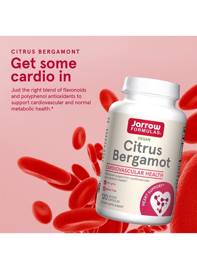 jarrow formulas Citrus Bergamot 500 mg - 120 Servings (Veggie Caps) - Antioxidant Support for Cardiovascular & Metabolic Health - Dietary Supplement - Gluten Free - Use with Jarrow Formulas QH-absorb - Image 3