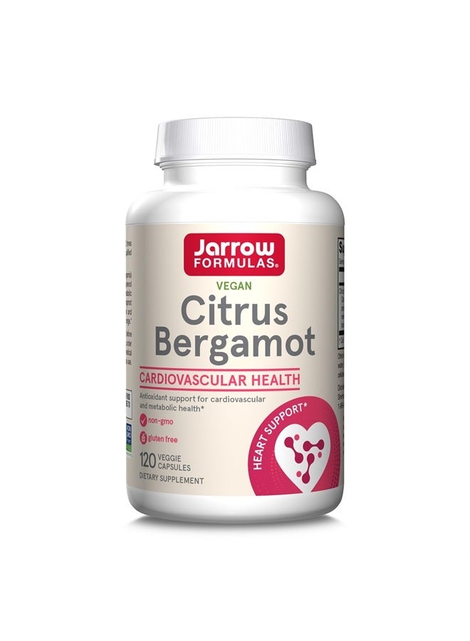 jarrow formulas Citrus Bergamot 500 mg - 120 Servings (Veggie Caps) - Antioxidant Support for Cardiovascular & Metabolic Health - Dietary Supplement - Gluten Free - Use with Jarrow Formulas QH-absorb - Image 1